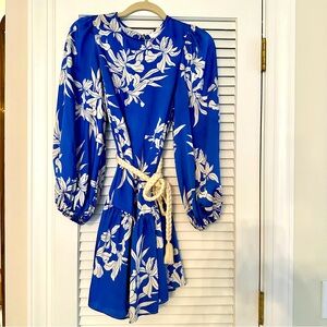 Alexis X Target Blue Floral Rope Belt Tiered
Ruffle Mini Dress NWT Size XXS